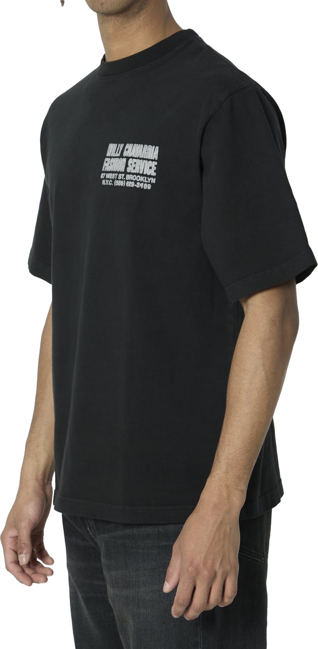 Willy Chavarria Fashion Service T-shirt Zwart