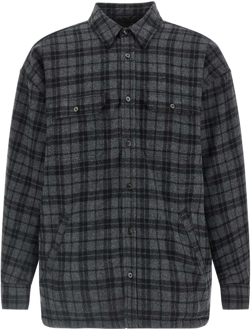 WILLY CHAVARRIA Gray Wool Full-Length Jacket Grijs