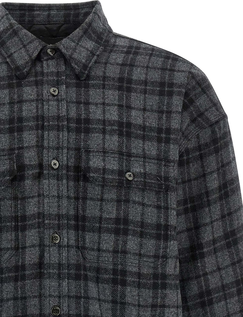WILLY CHAVARRIA Gray Wool Full-Length Jacket Grijs