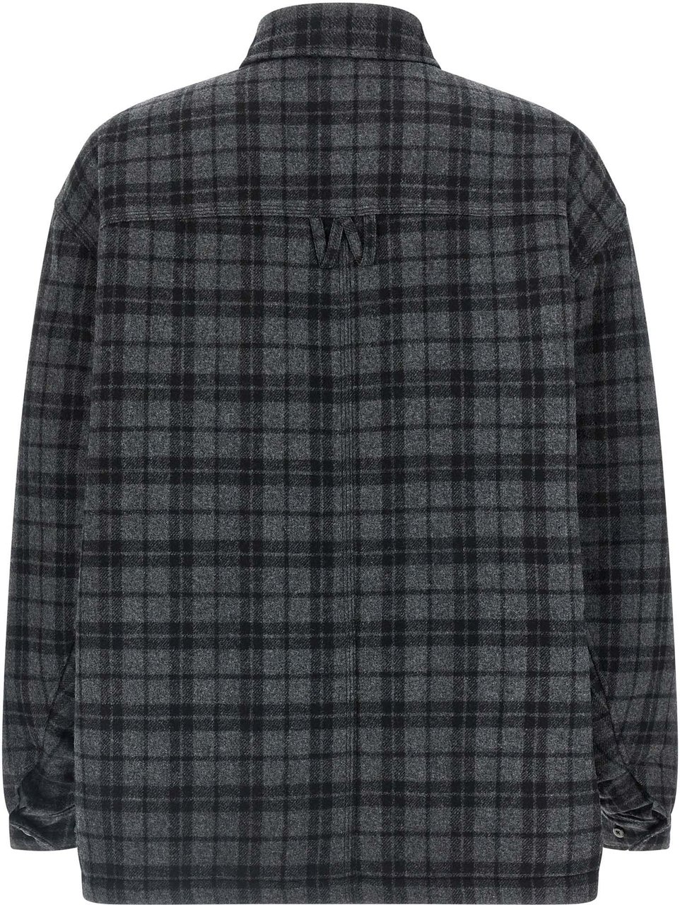WILLY CHAVARRIA Gray Wool Full-Length Jacket Grijs