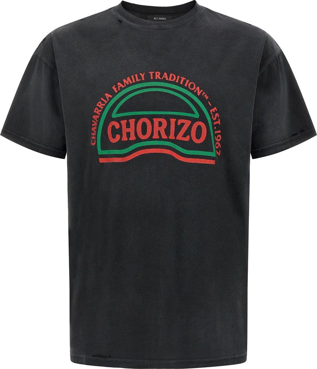 WILLY CHAVARRIA Black Cotton T-Shirt Zwart