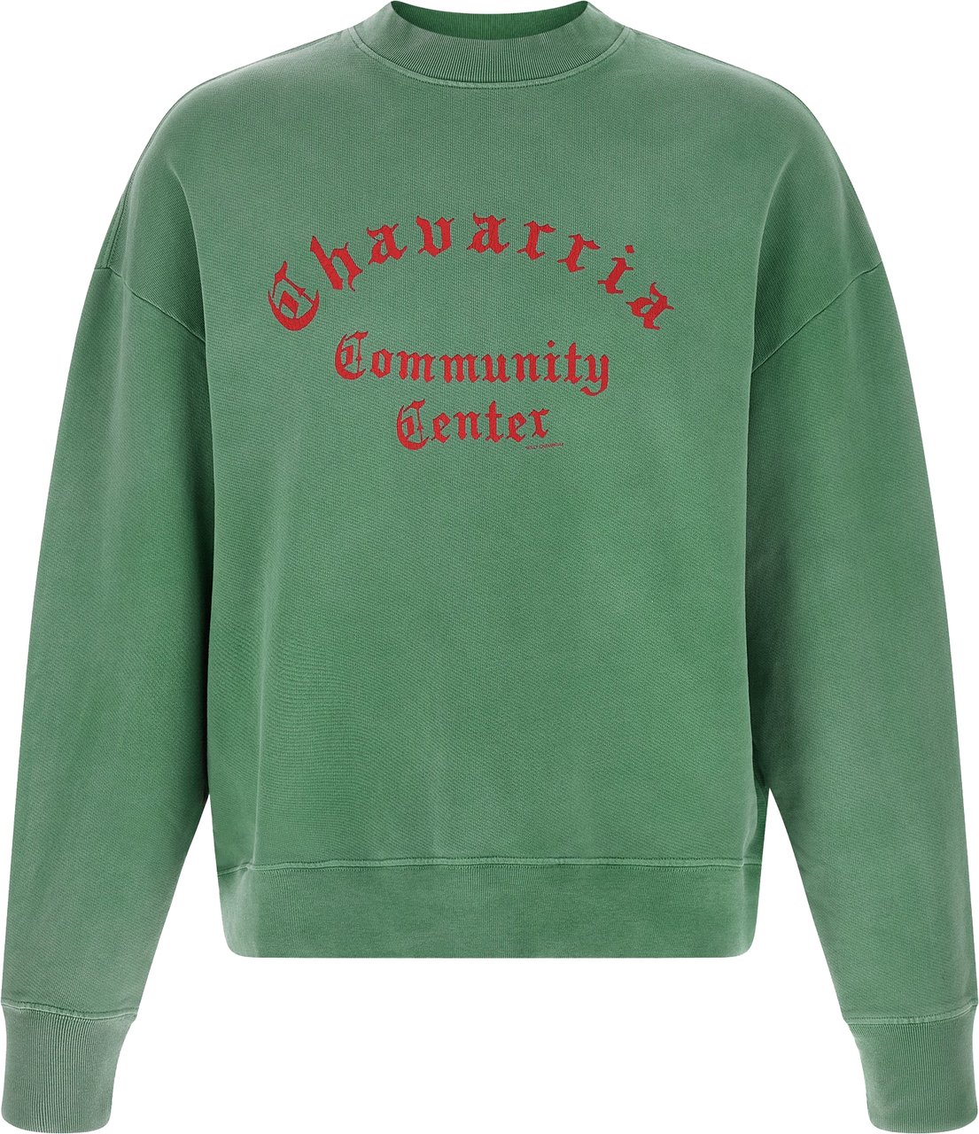 WILLY CHAVARRIA Bicolor Cotton Sweatshirt Groen