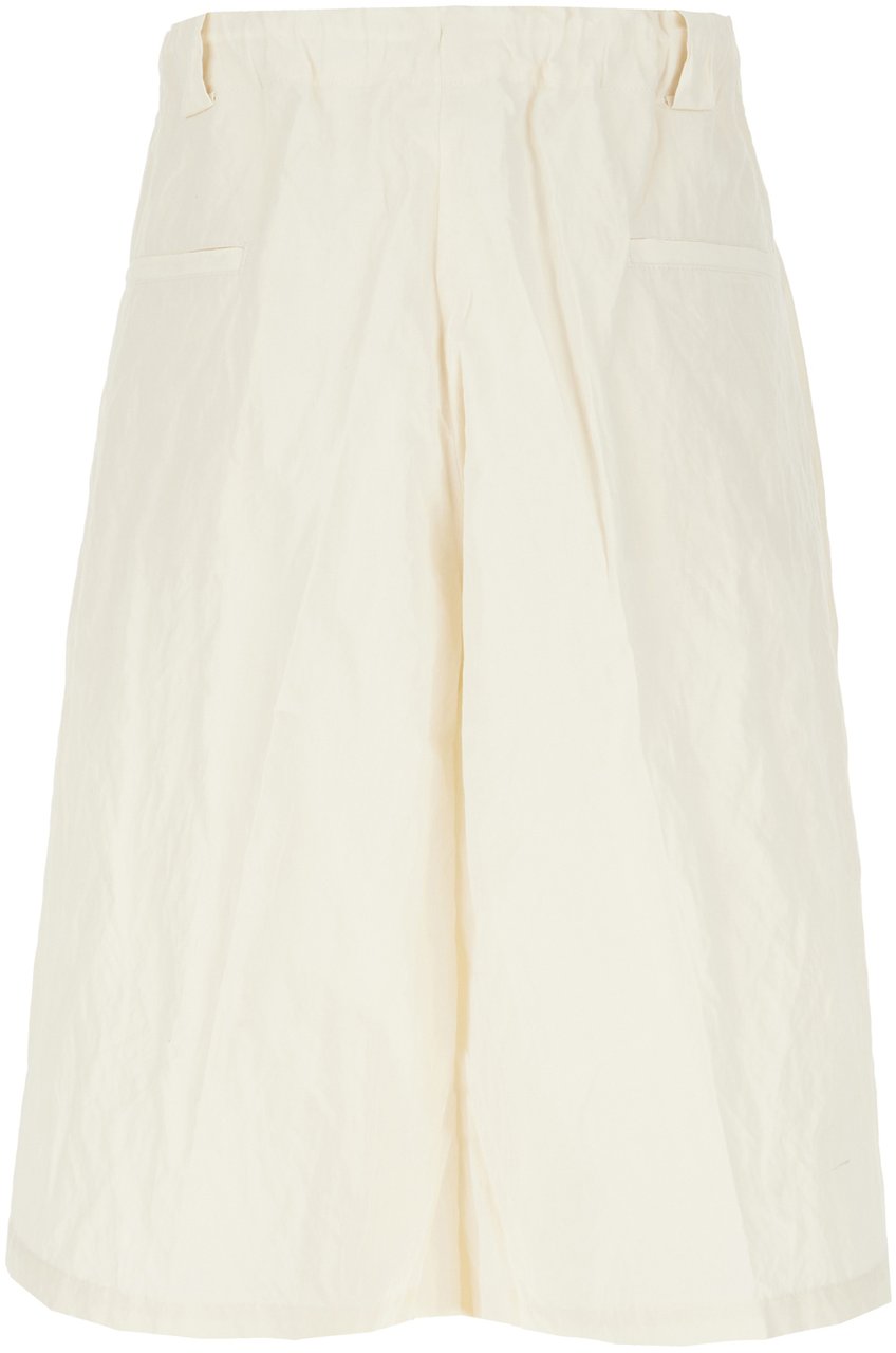 Willy Chavarria Willy Chavarria Ivory cotton blend bermuda shorts Neutraal