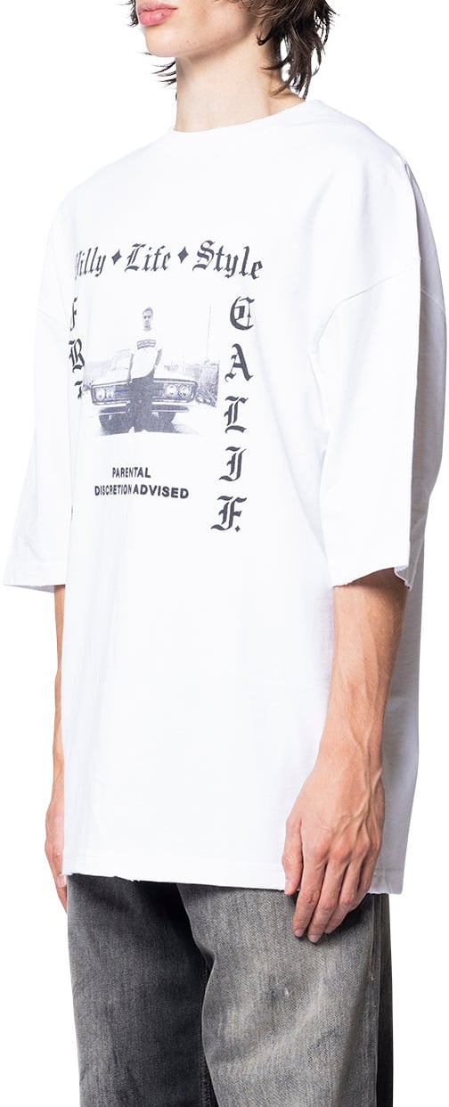 Willy Chavarria WILLY LIFE STYLE NORTHSIDER TEE WHITE Rood