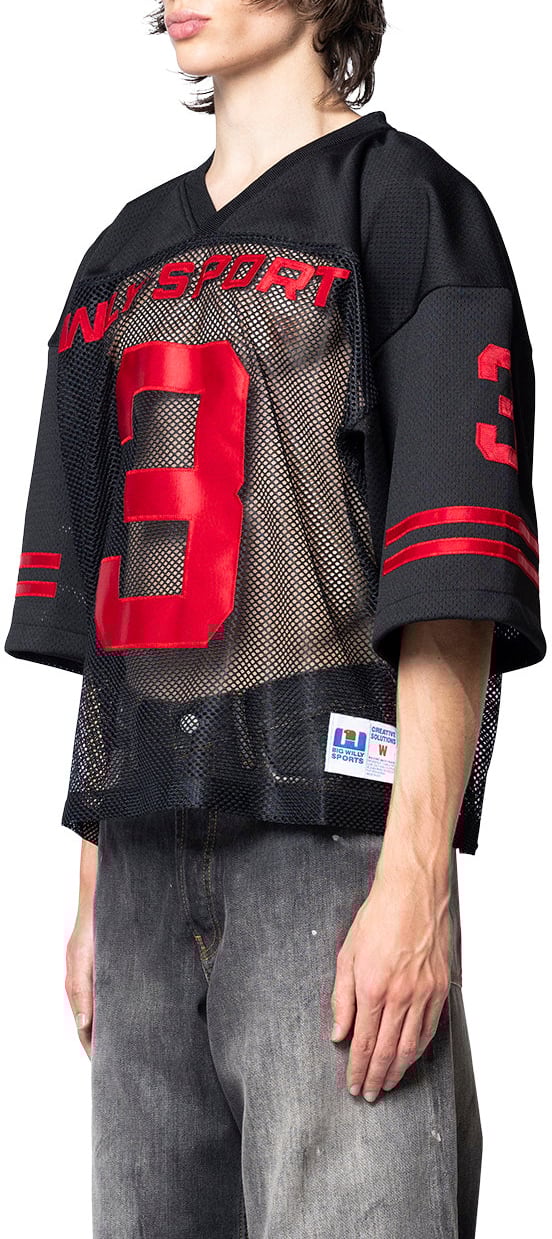 Willy Chavarria WILLY FOOTBALL JERSEY BLACK Zwart