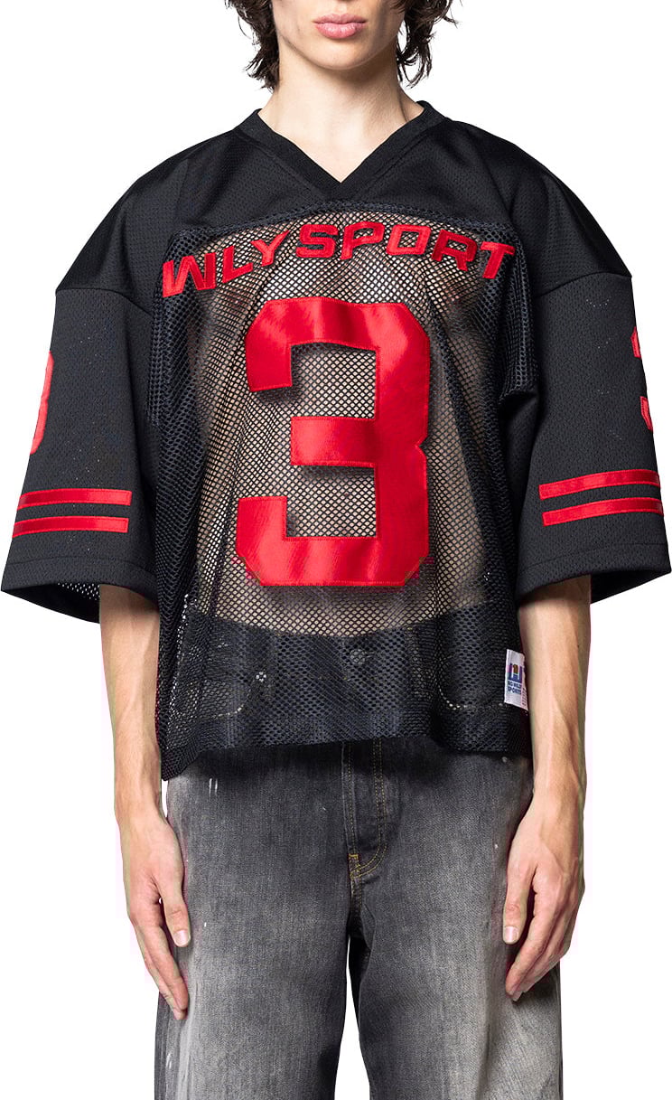 Willy Chavarria WILLY FOOTBALL JERSEY BLACK Zwart