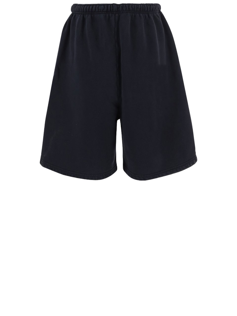 Willy Chavarria Relaxed Fit Cotton Shorts with Contrast Logo Zwart
