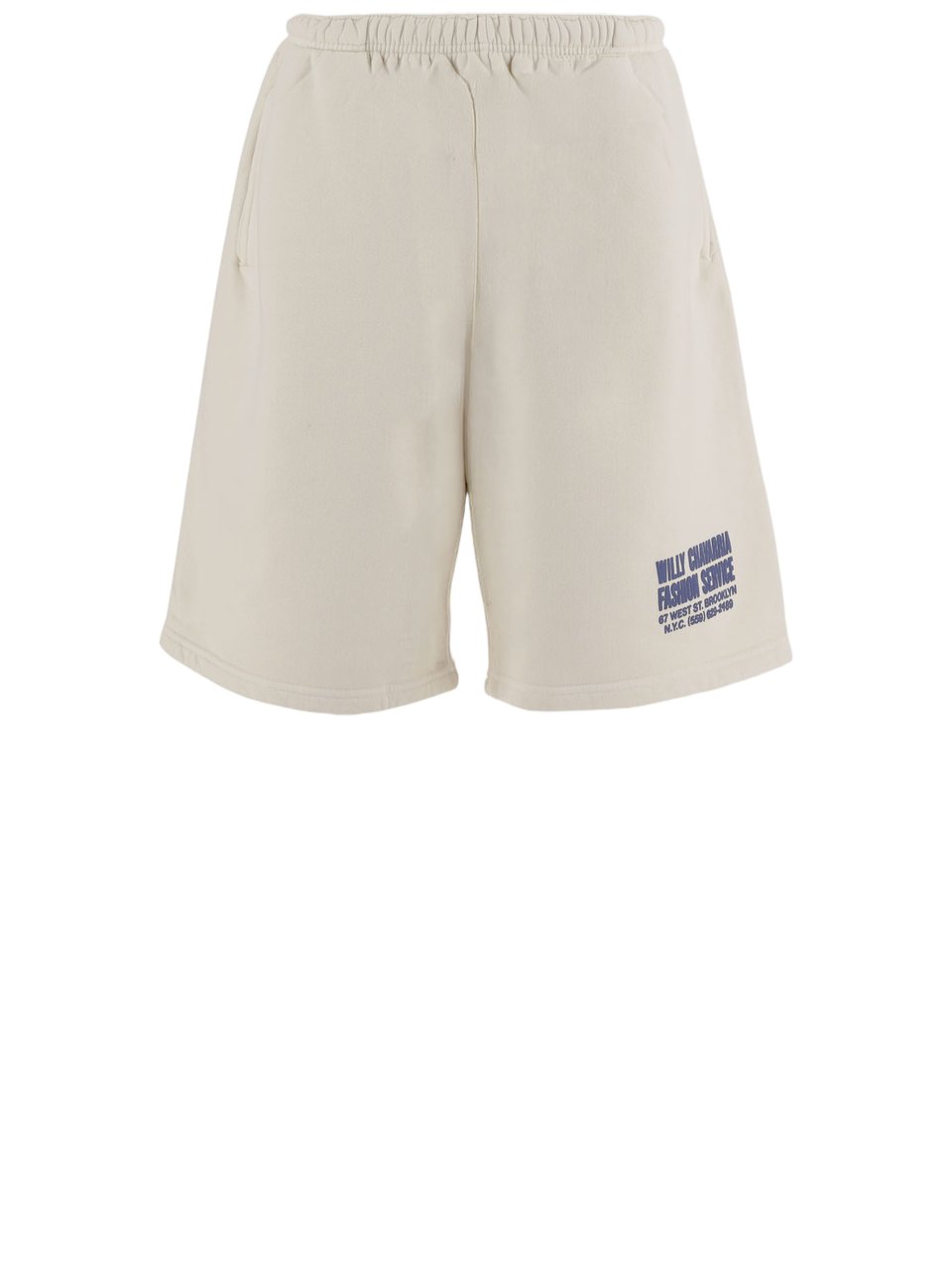 Willy Chavarria Relaxed-Fit Cotton Shorts with Contrast Logo Grijs