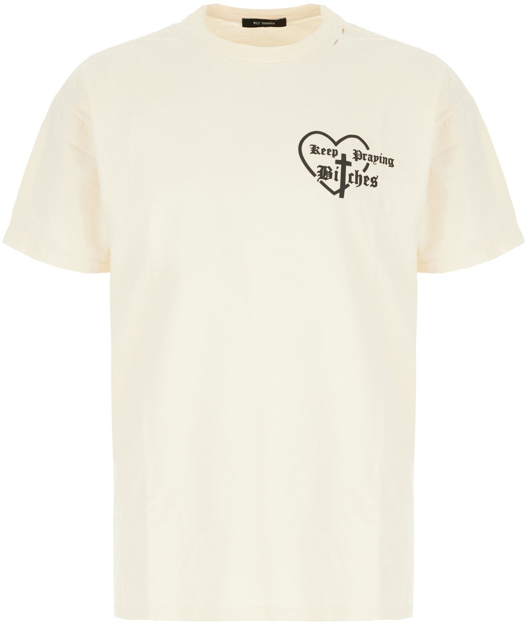 Willy Chavarria Willy Chavarria Ivory cotton t-shirt Neutraal