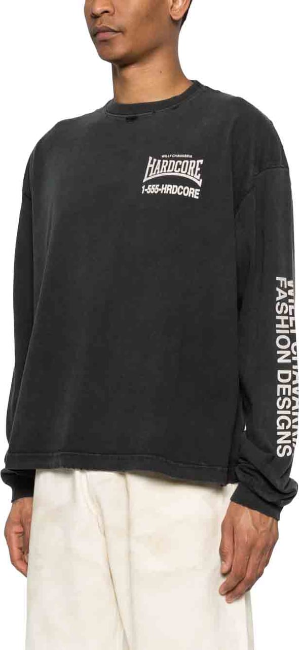Willy Chavarria T-Shirts And Polos Black Donkergrijs