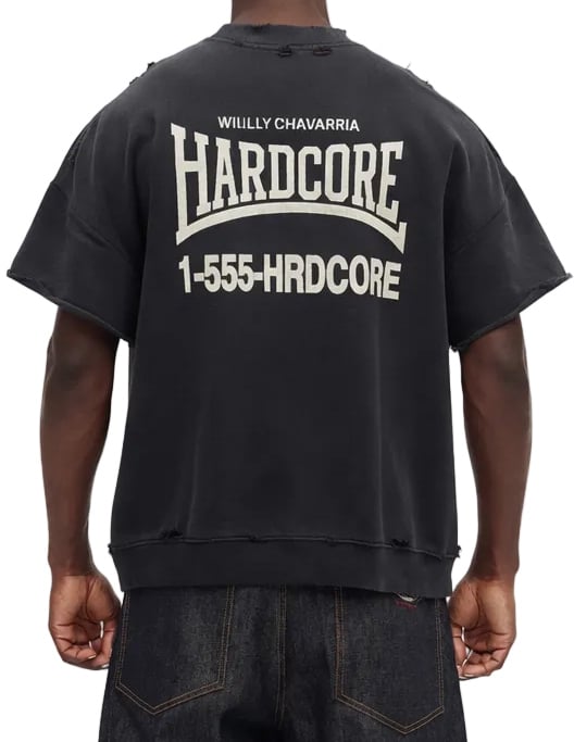 Willy Chavarria "HARDCORE" MUSCLE TEE BLACK Divers