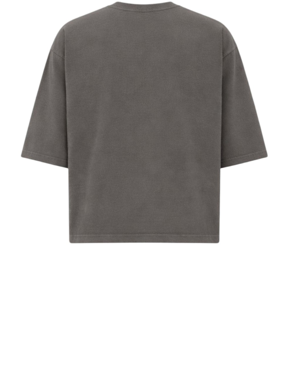 Willy Chavarria Contrast Logo Gray Cotton T-Shirt Grijs