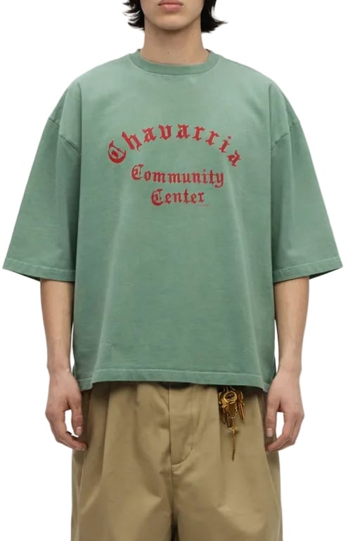 Willy Chavarria CHAVARRIA COMMUNITY CENTER BUFFALO TEE MARINE GREEN Divers
