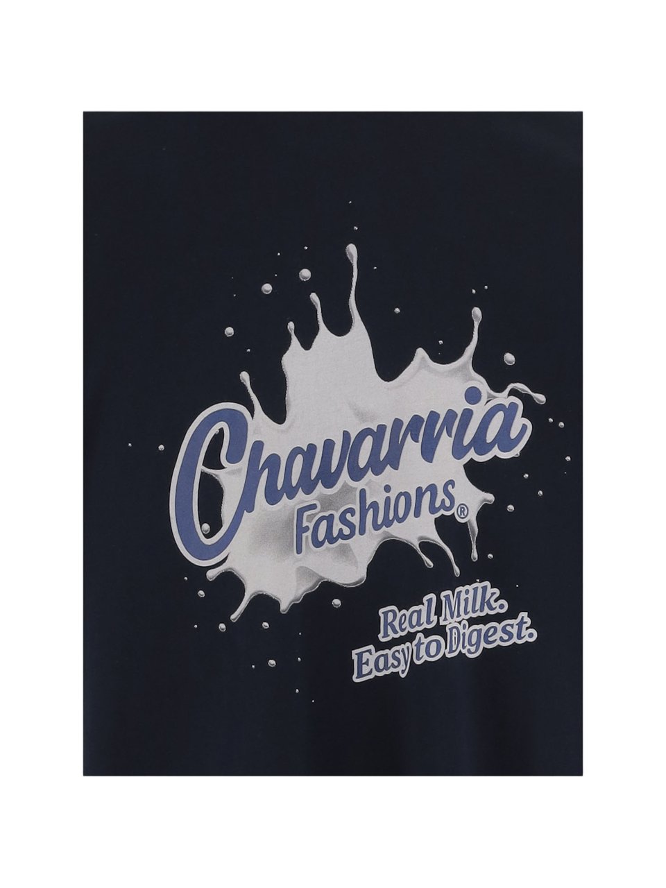 Willy Chavarria Navy Printed Cotton T-Shirt Zwart