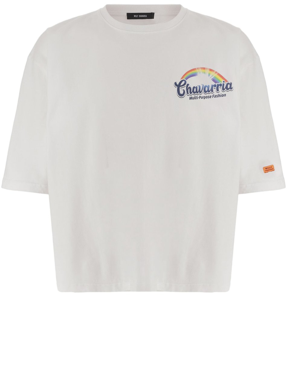 Willy Chavarria Cotton T-Shirt with Vibrant Rainbow Print Wit