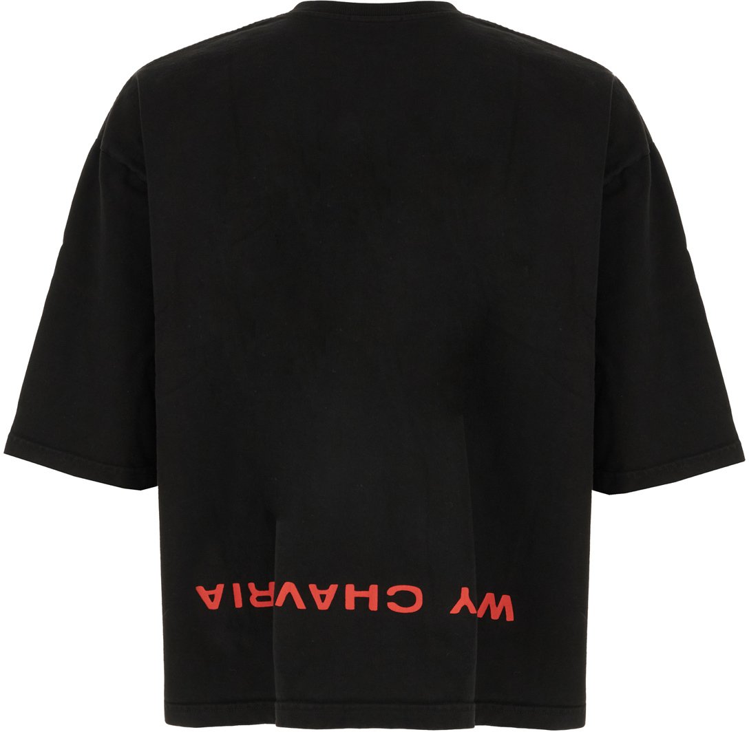 Willy Chavarria Willy Chavarria Black cotton t-shirt Zwart