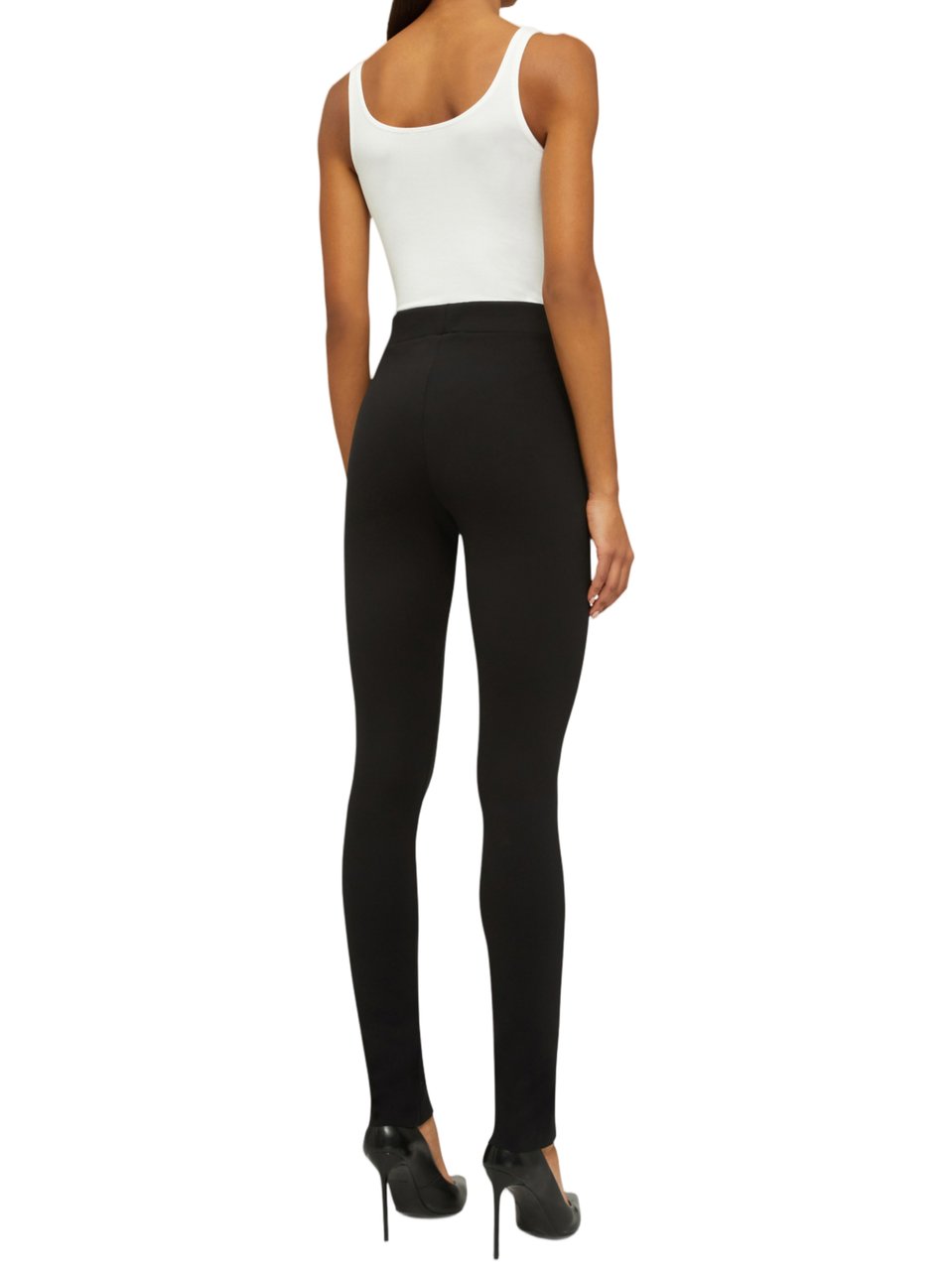 Wolford Midnight Grace High-Waisted Leggings with Ankle Slits Zwart