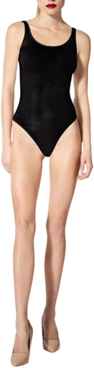 Wolford Jamaika String Body Fitted Cotton Bodysuit Neutraal