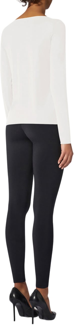 Wolford White Pure Top Long-Sleeve Seamless Top Wit
