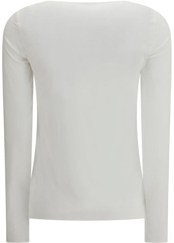 Wolford Wolford White Modal Long Sleeve T-Shirt Wit