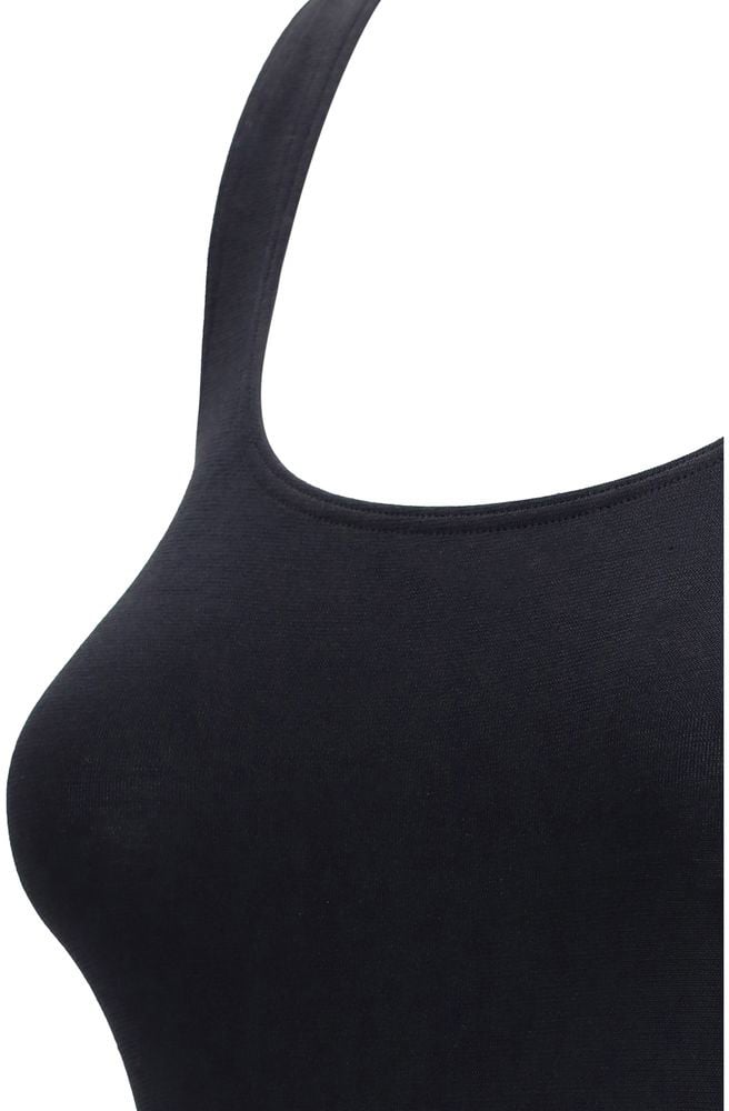 Wolford Black Cotton Bodysuit Zwart