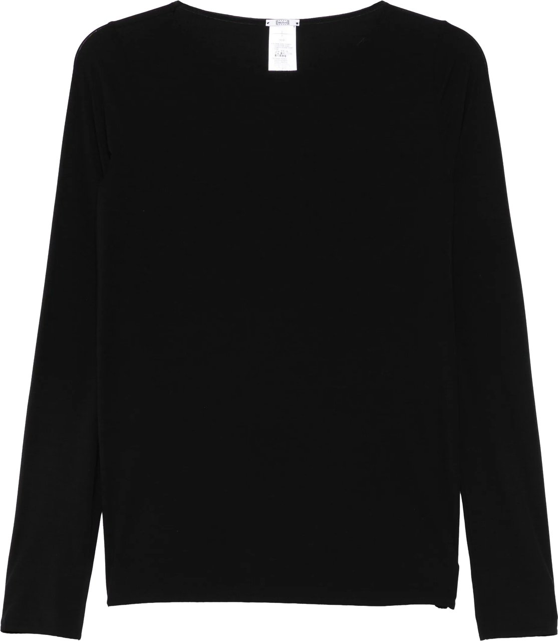 Wolford Black Pure Top Fitted Boat Neck Top Zwart