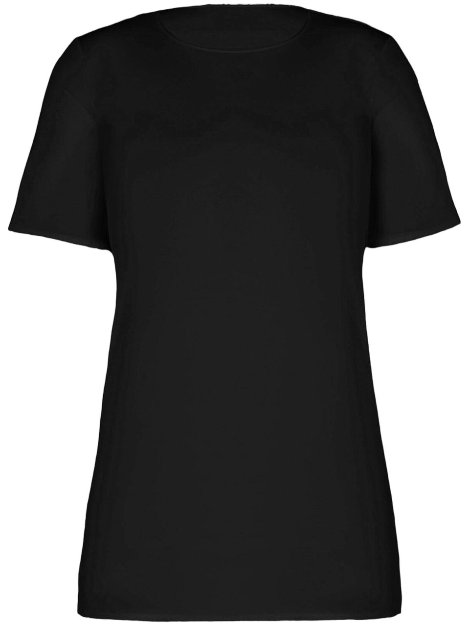 Wolford Pure Top Short-Sleeved Minimalist Cotton Top Zwart