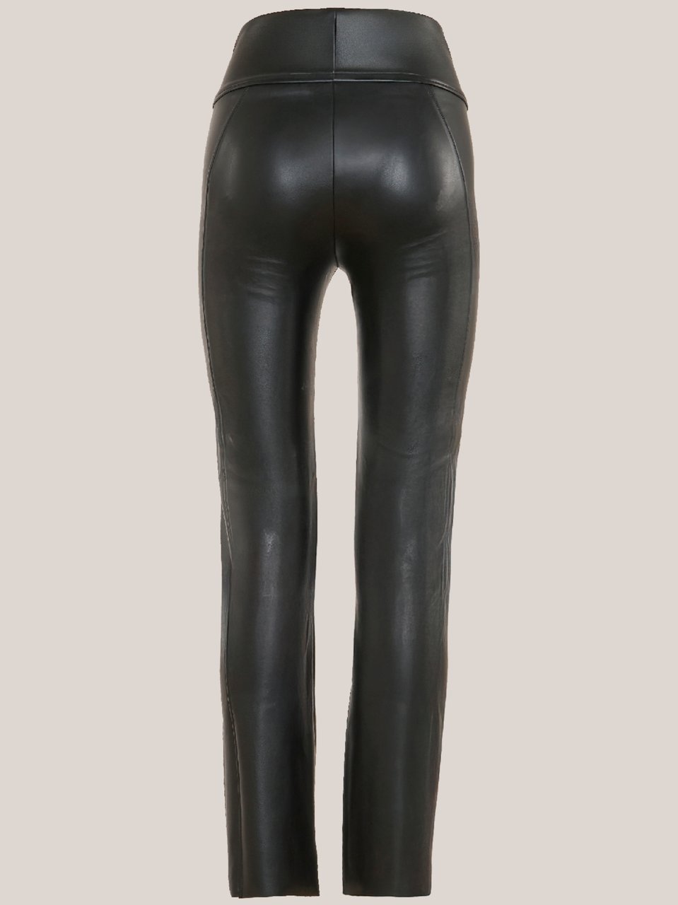 Wolford Form-Fitting Trousers with Glossy Finish and High Waistband Zwart