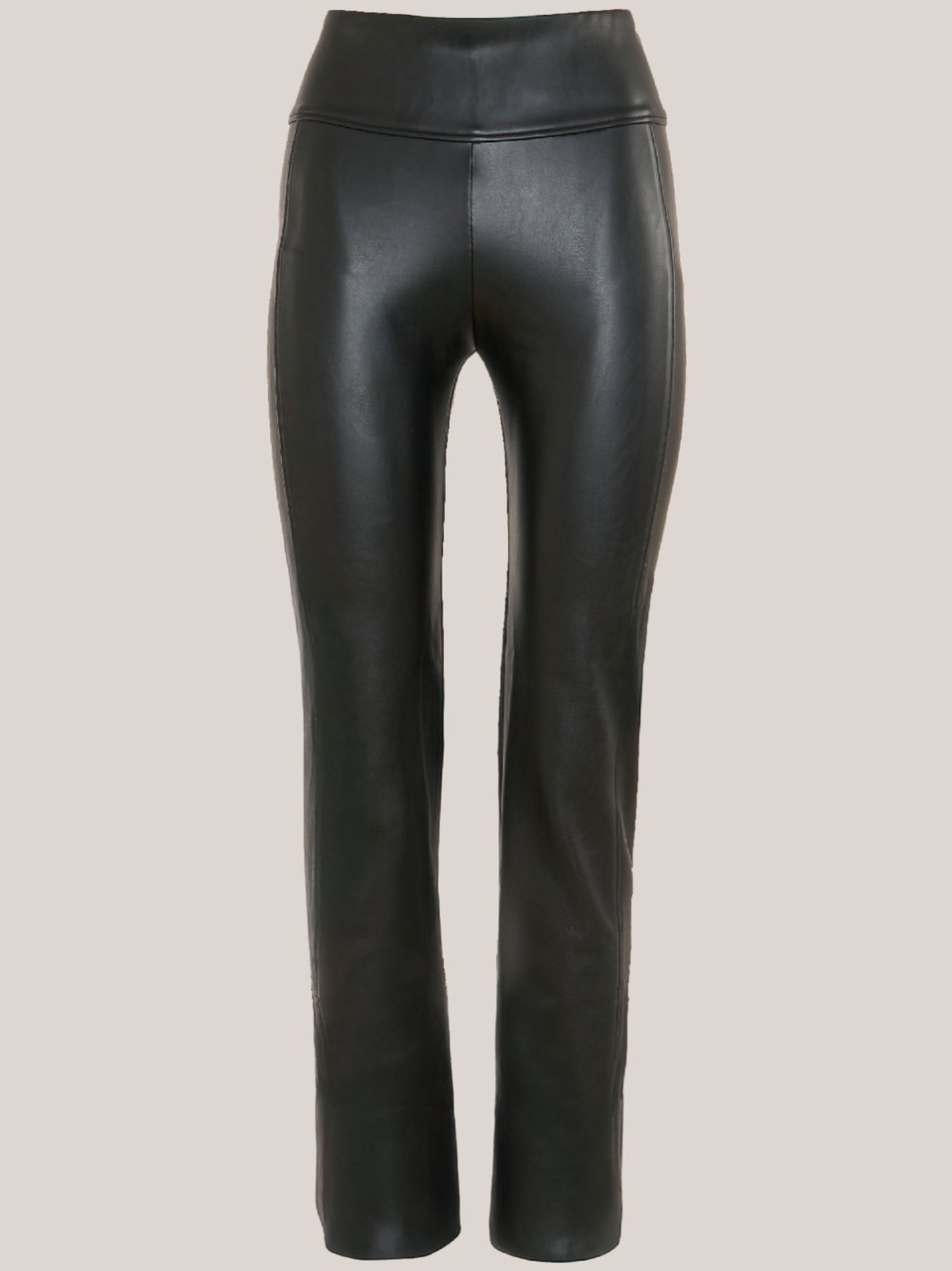 Wolford Form-Fitting Trousers with Glossy Finish and High Waistband Zwart