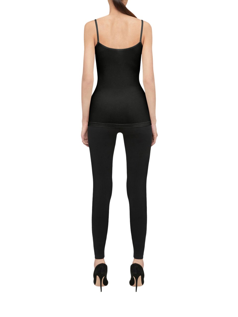 Wolford Black Aurora Hawaii Top Spaghetti Strap Zwart