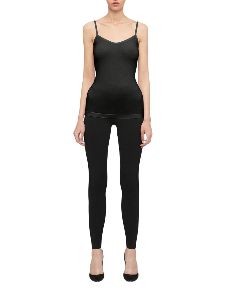 Wolford Black Aurora Hawaii Top Spaghetti Strap Zwart