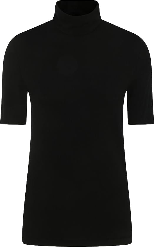 Wolford Black Cotton T-Shirt Zwart