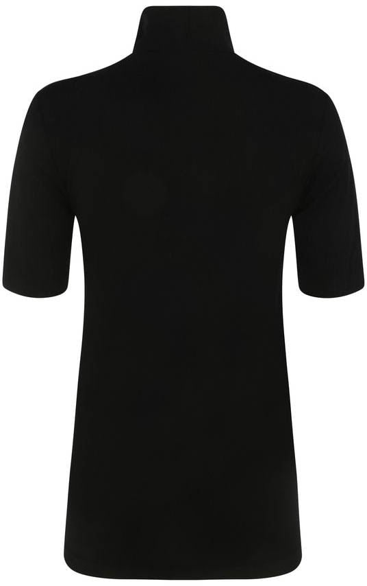 Wolford Black Cotton T-Shirt Zwart