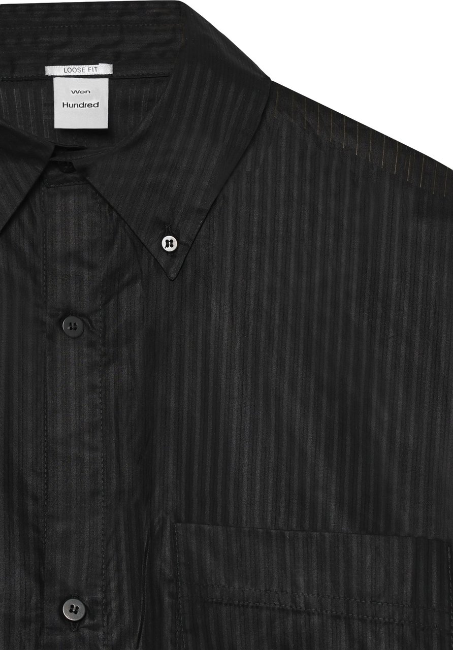 Won Hundred Camicia Maza SS Nera Zwart