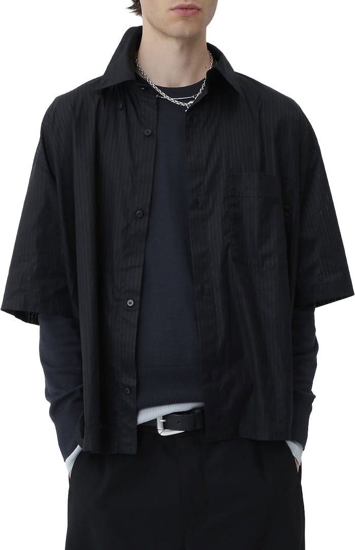 Won Hundred Camicia Maza SS Nera Zwart