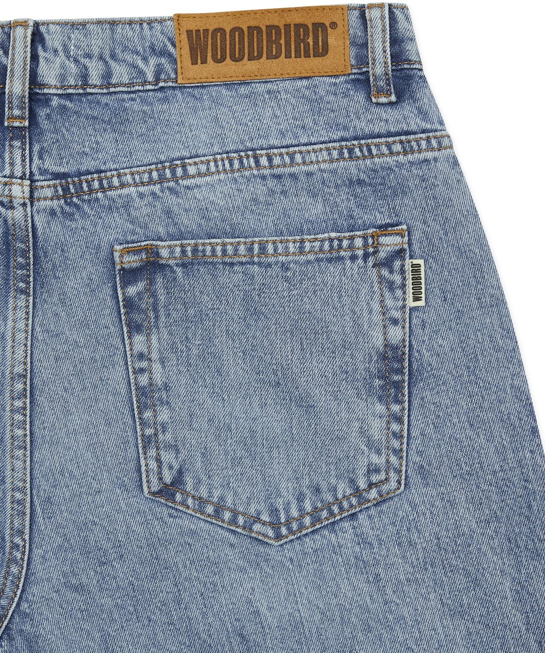 Woodbird - Leroy doone jeans - 2100-113 - Washed blue Blauw