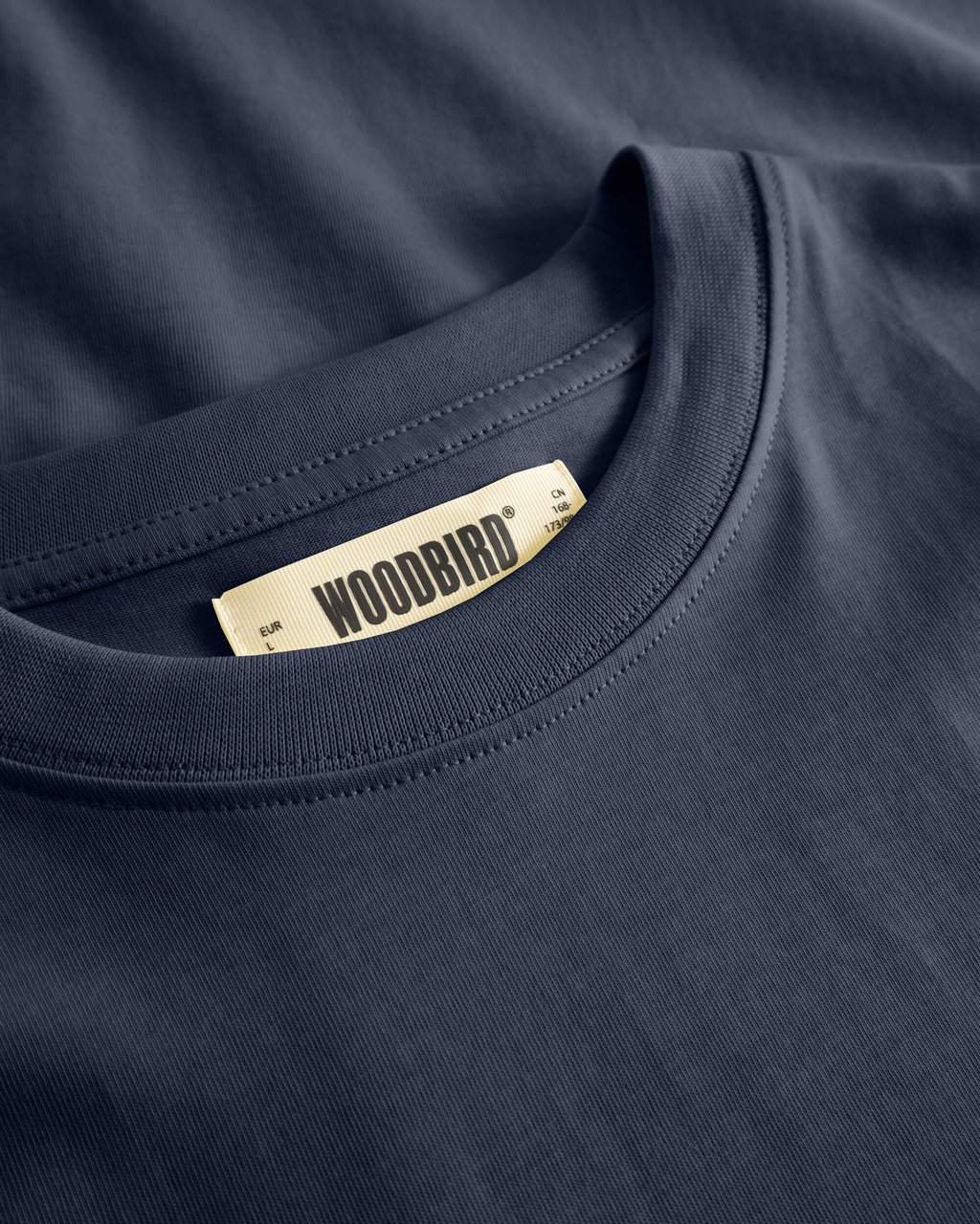 Woodbird Woodbird - Baine base tee - 2100-430 - Navy Blauw