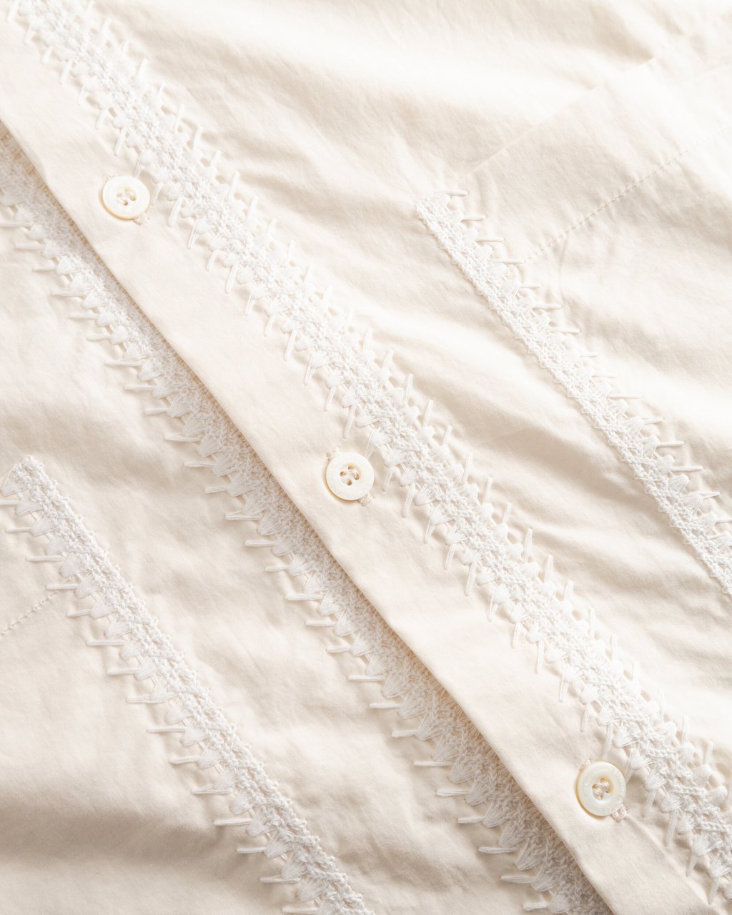 Woodbird - Wang line shirt - 2616-700 - Off white Wit