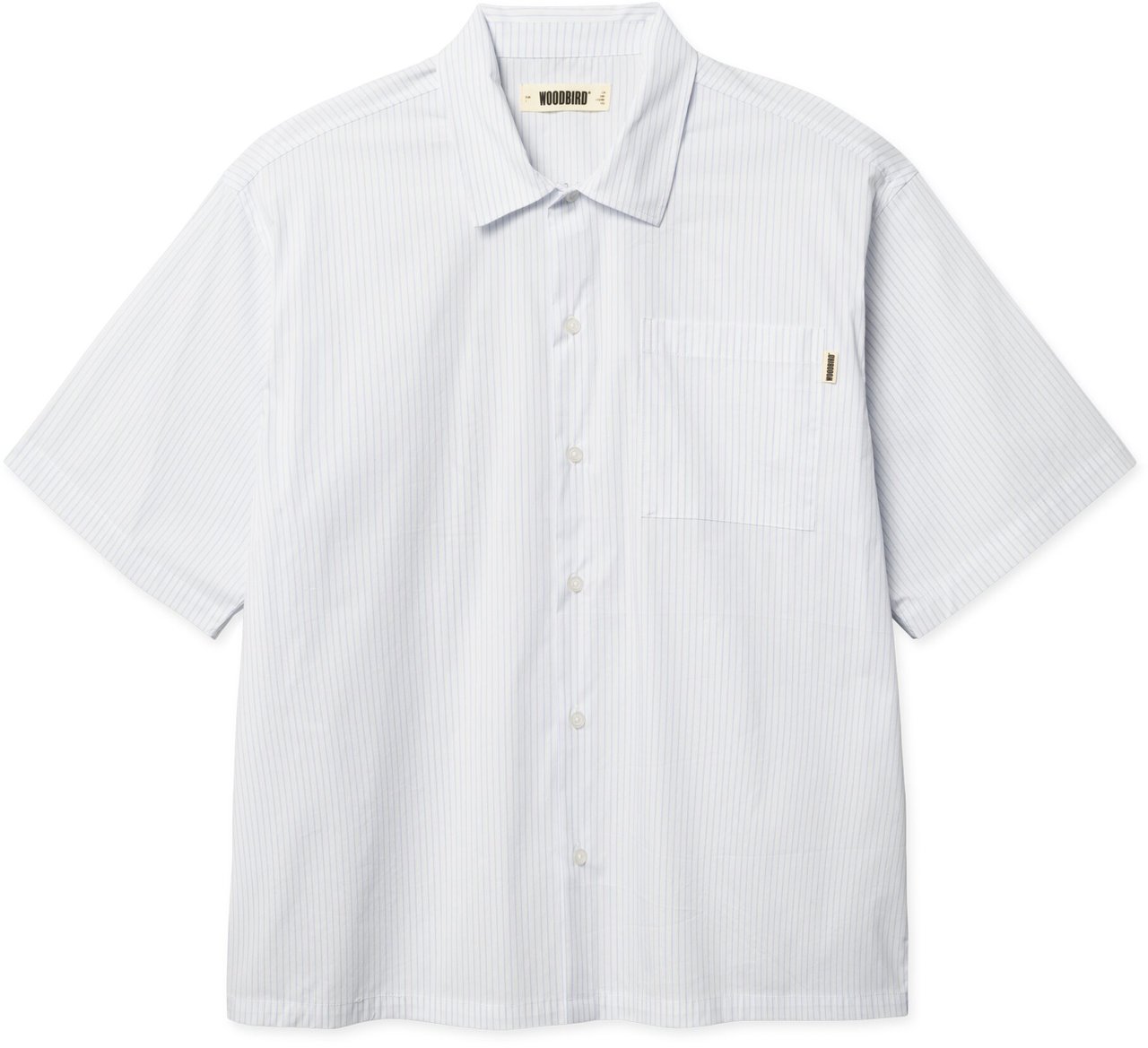 Woodbird Woodbird - Wang wok shirt - 2616-705 - Light blue Blauw