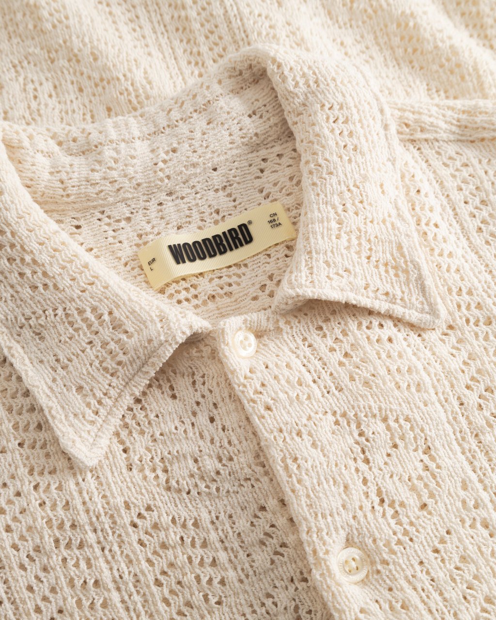 Woodbird Woodbird - Wang knit shirt - 2616-706 - Off white Wit