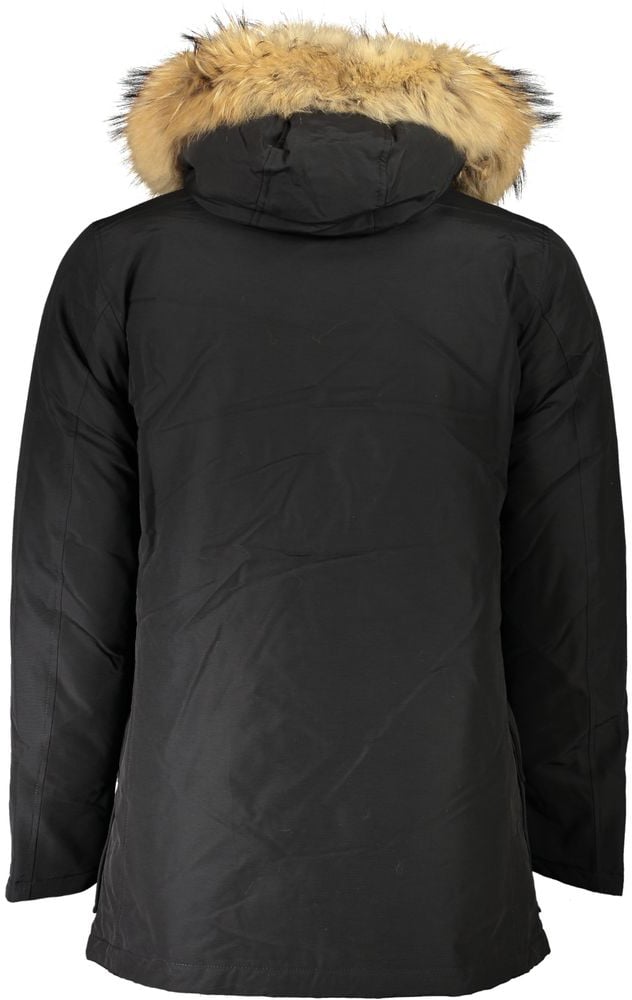 Woolrich Black Cotton Men Jacket Zwart