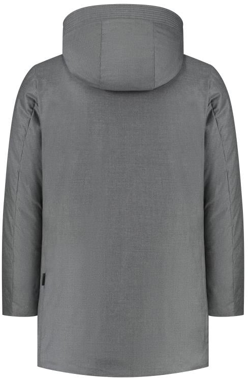 Woolrich Luxe Wool Silk Parka Grijs