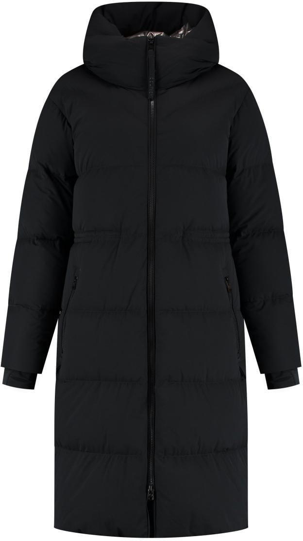Woolrich Dames - Matt Stretch Long Puffer Parka Zwart