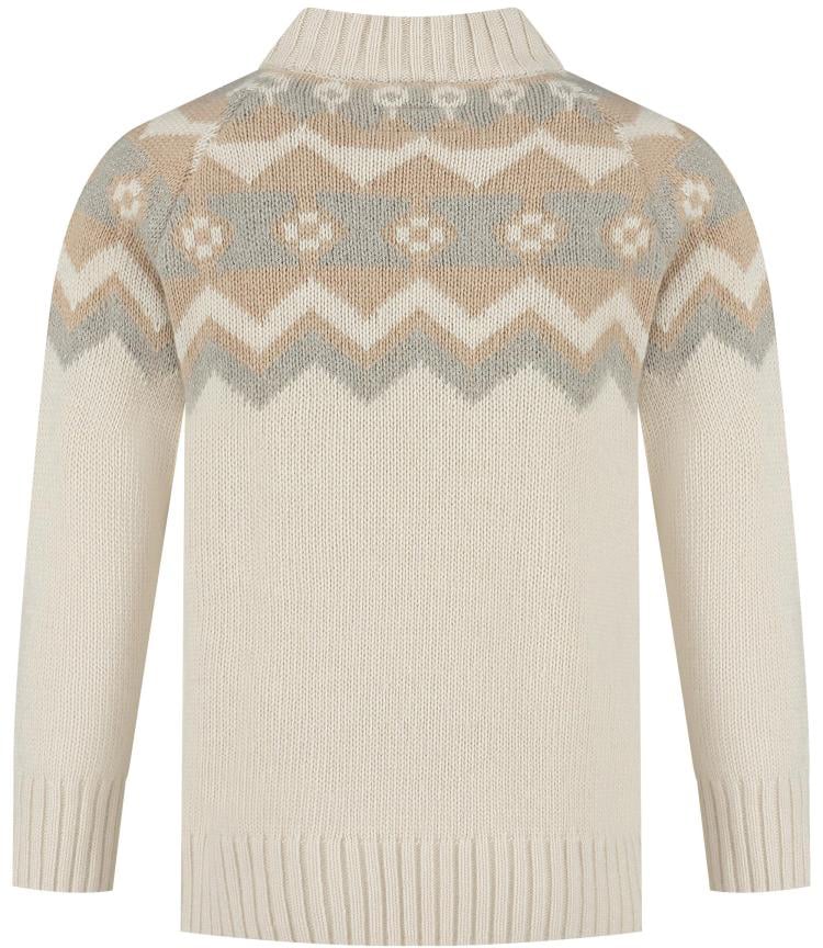 Woolrich Fairisle Mock Neck Sweater Beige