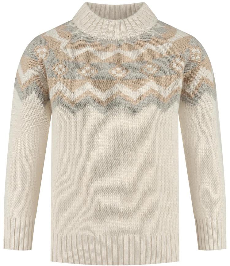 Woolrich Fairisle Mock Neck Sweater Beige