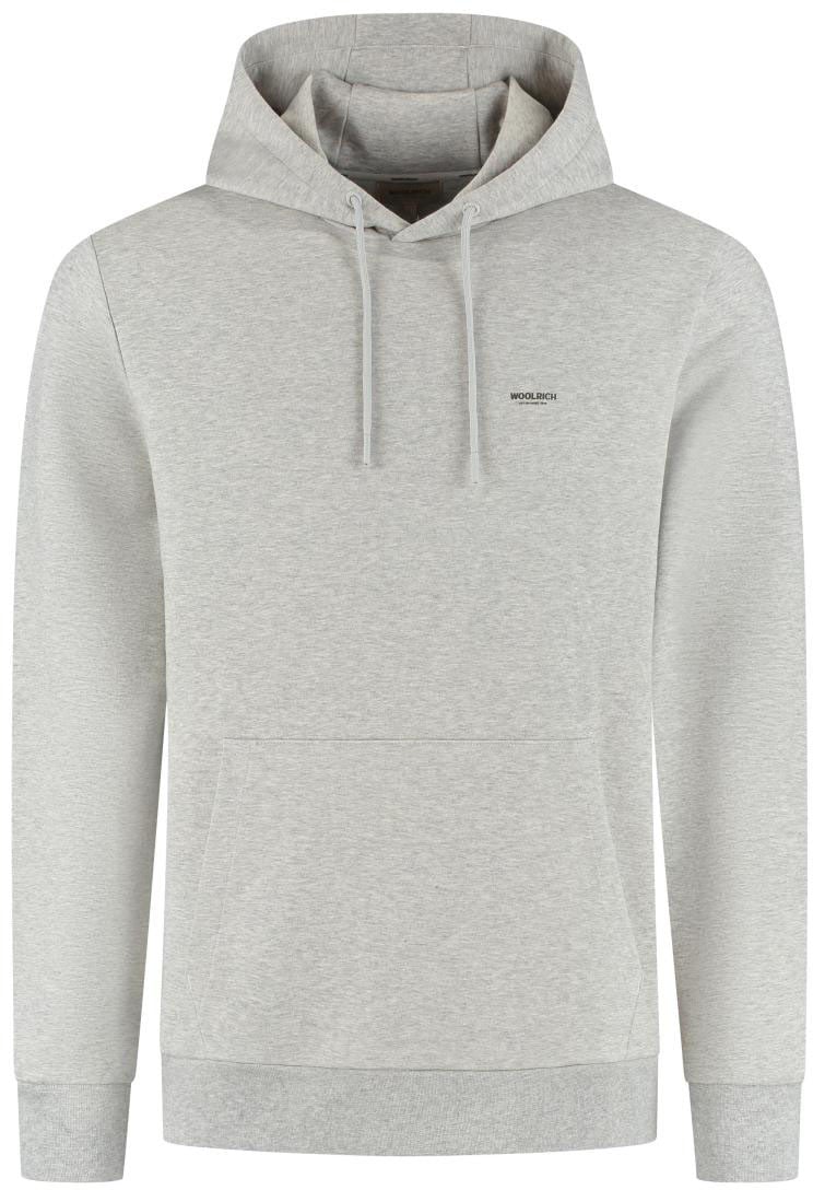 Woolrich Logo Interlock Hoodie Grijs