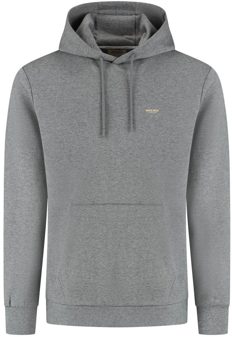 Woolrich Logo Interlock Hoodie Grijs