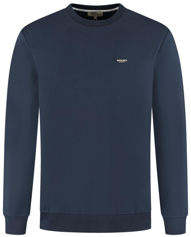 Woolrich Logo Interlock Crewneck Blauw