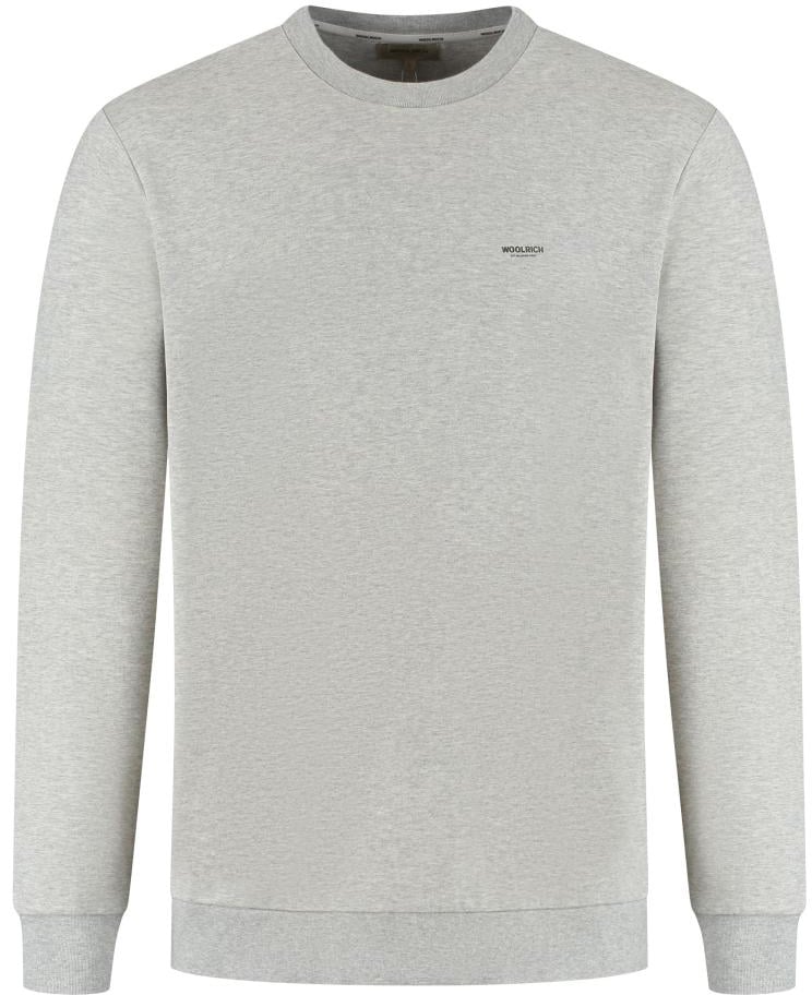 Woolrich Logo Interlock Crewneck Grijs