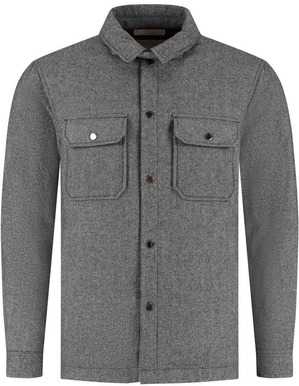 Woolrich Wool Check Alaskan Shirt Jacket Grijs